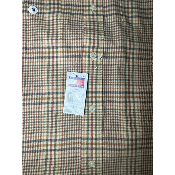 New Vintage Tommy Hilfiger Flannel Button Down Shirt Mens M Plaid 90s Y2K